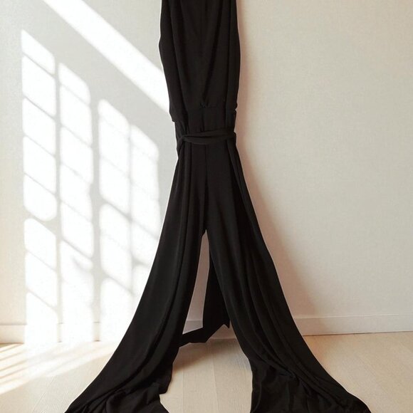 WHBM Black Sleeveless Wide-Leg Jumpsuit – Size Small – Chic & Elegant - Picture 2 of 6